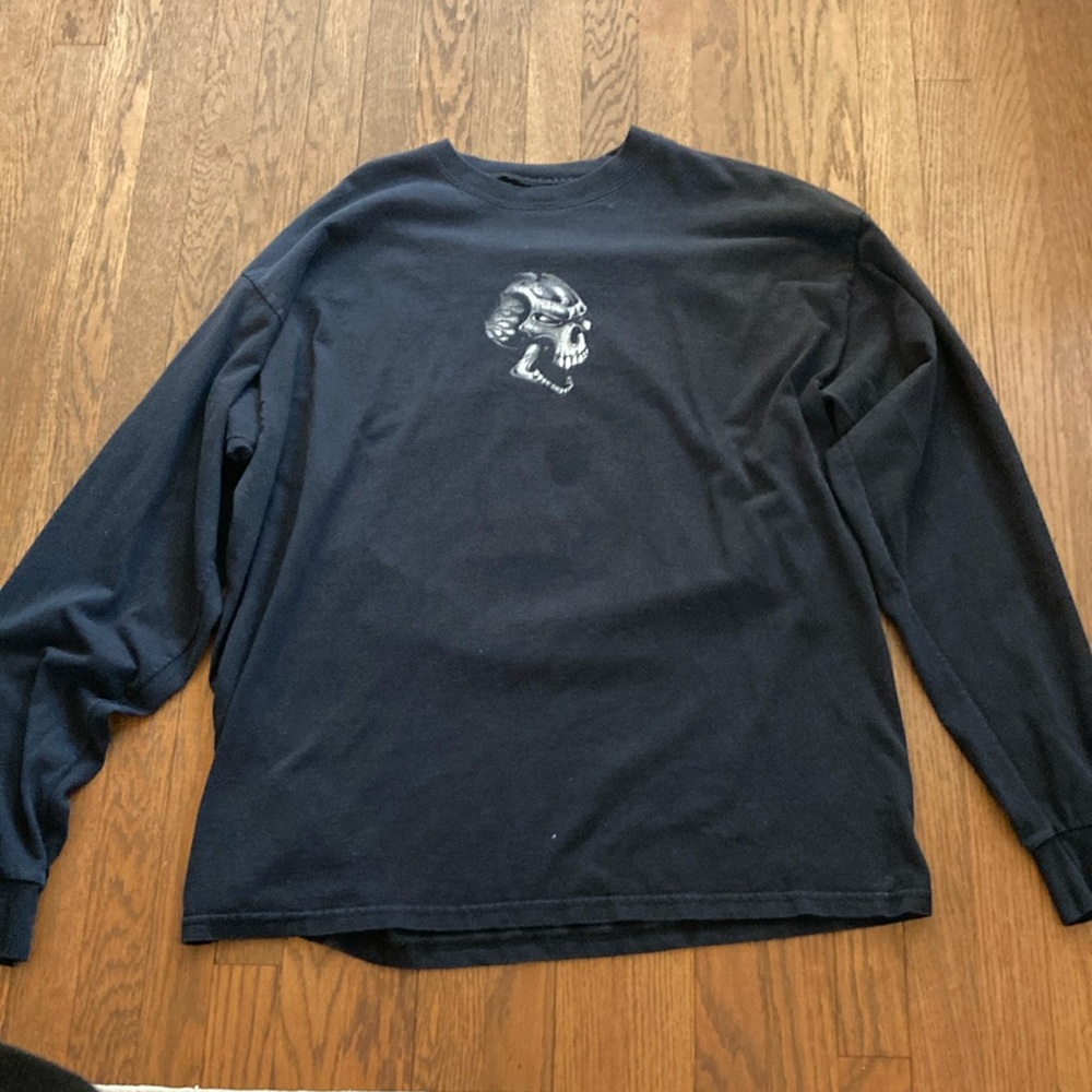 Baggy black long sleeve skater grunge tee